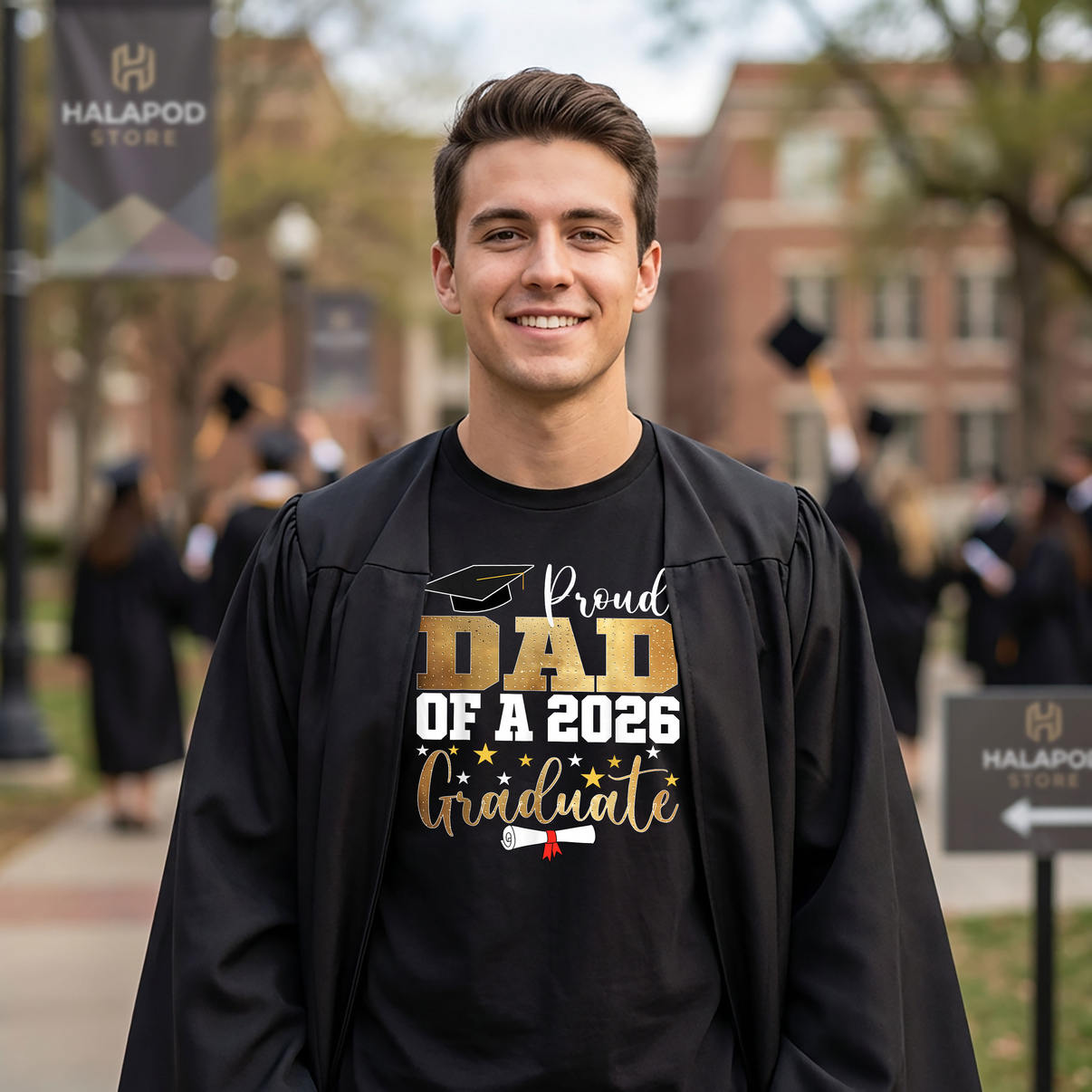 Dad Graduation Father Graduate Shirt 2026 Proud Senior Family Fan Apparel  Gear – HalaPODStore