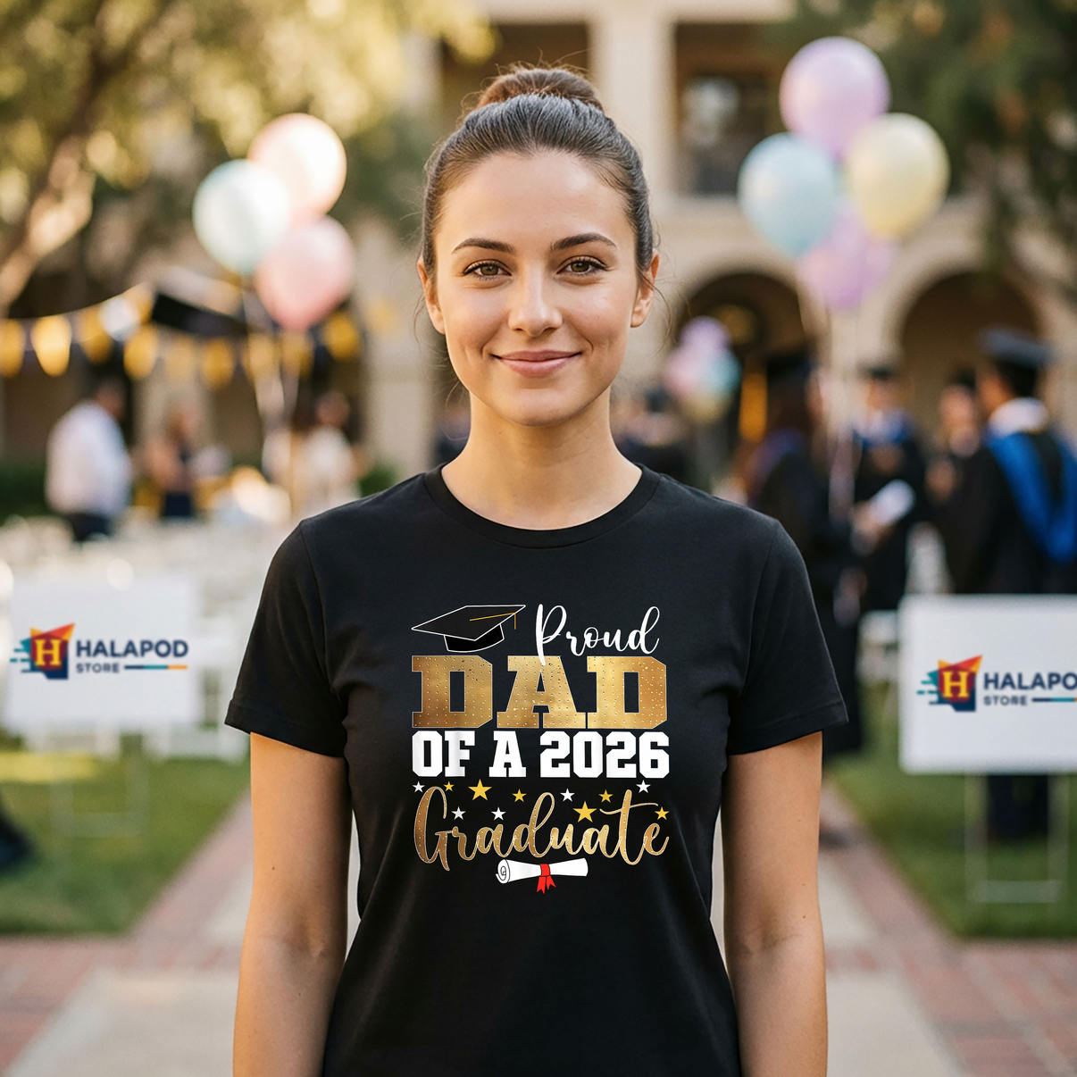 Dad Graduation Father Graduate Shirt 2026 Proud Senior Family Fan Apparel  Gear – HalaPODStore