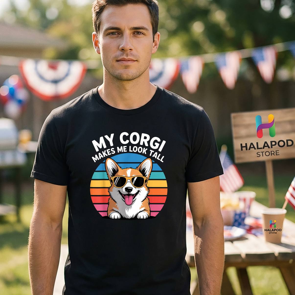Design For Pet Dog Corgi Lover Tee Shirt Funny Men Women Kids Graphic Mens