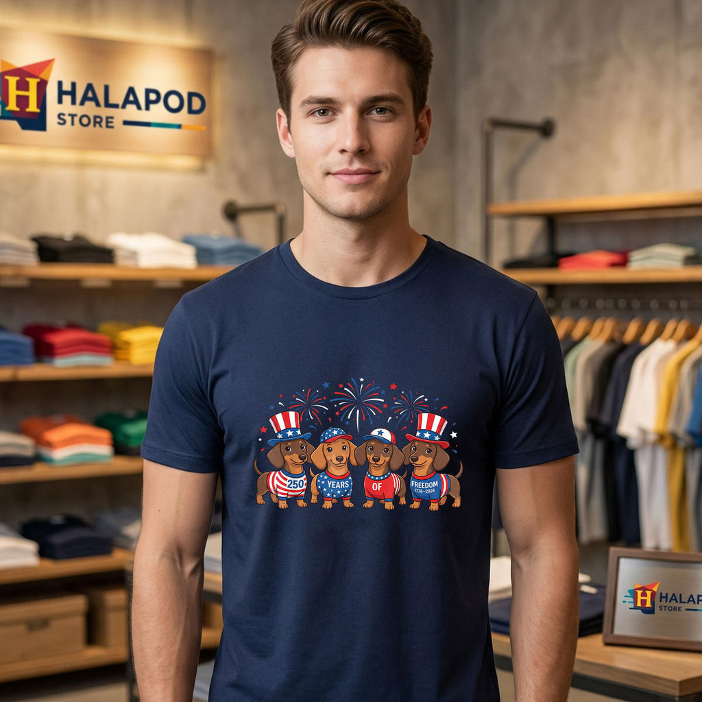 Dog Dachshund 4th Of July Shirt USA 2026 Patriotic 250th Anniversary Apparel