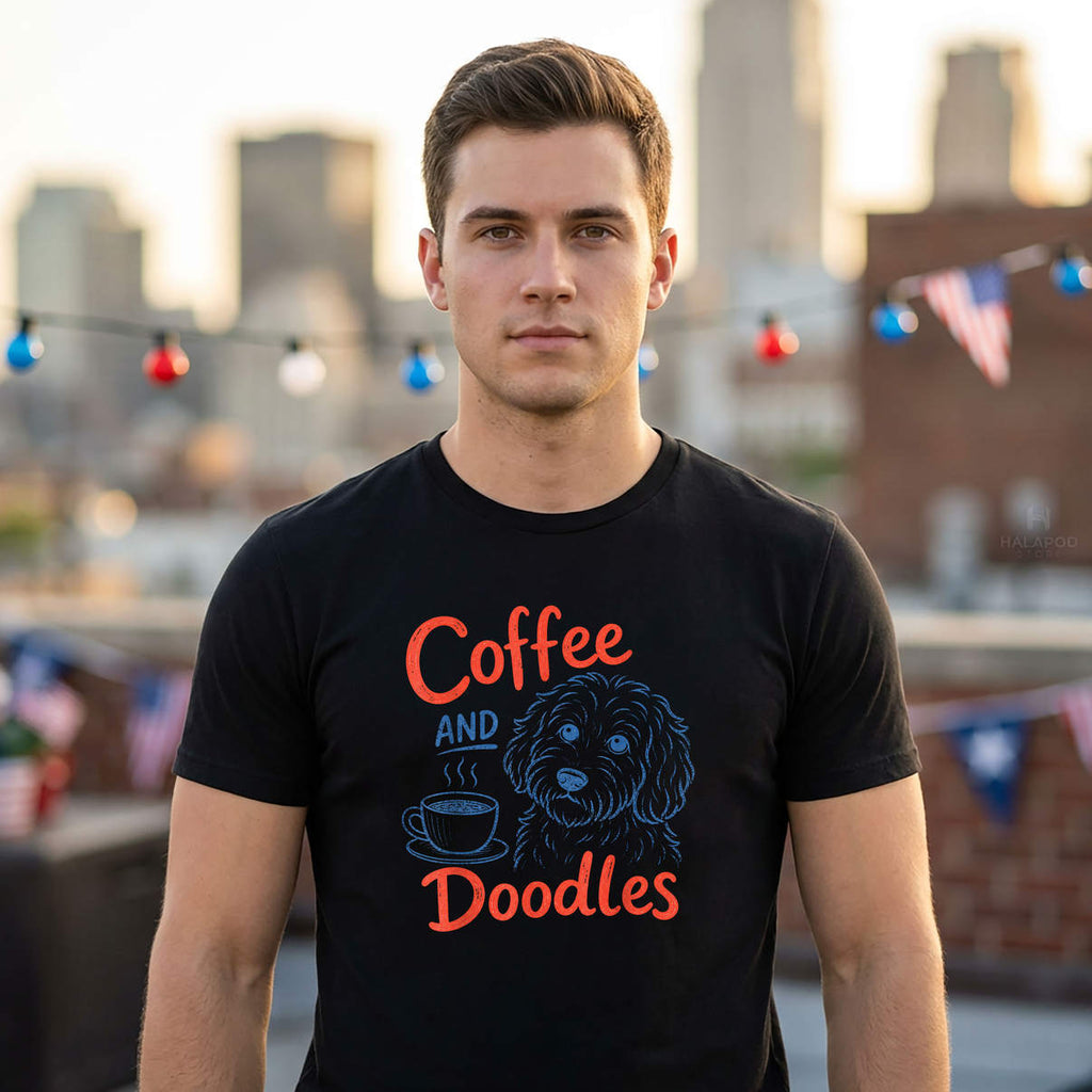Doodle Coffee Club Shirt Funny Pet Lover Graphic For Coffee And Doodles Fan