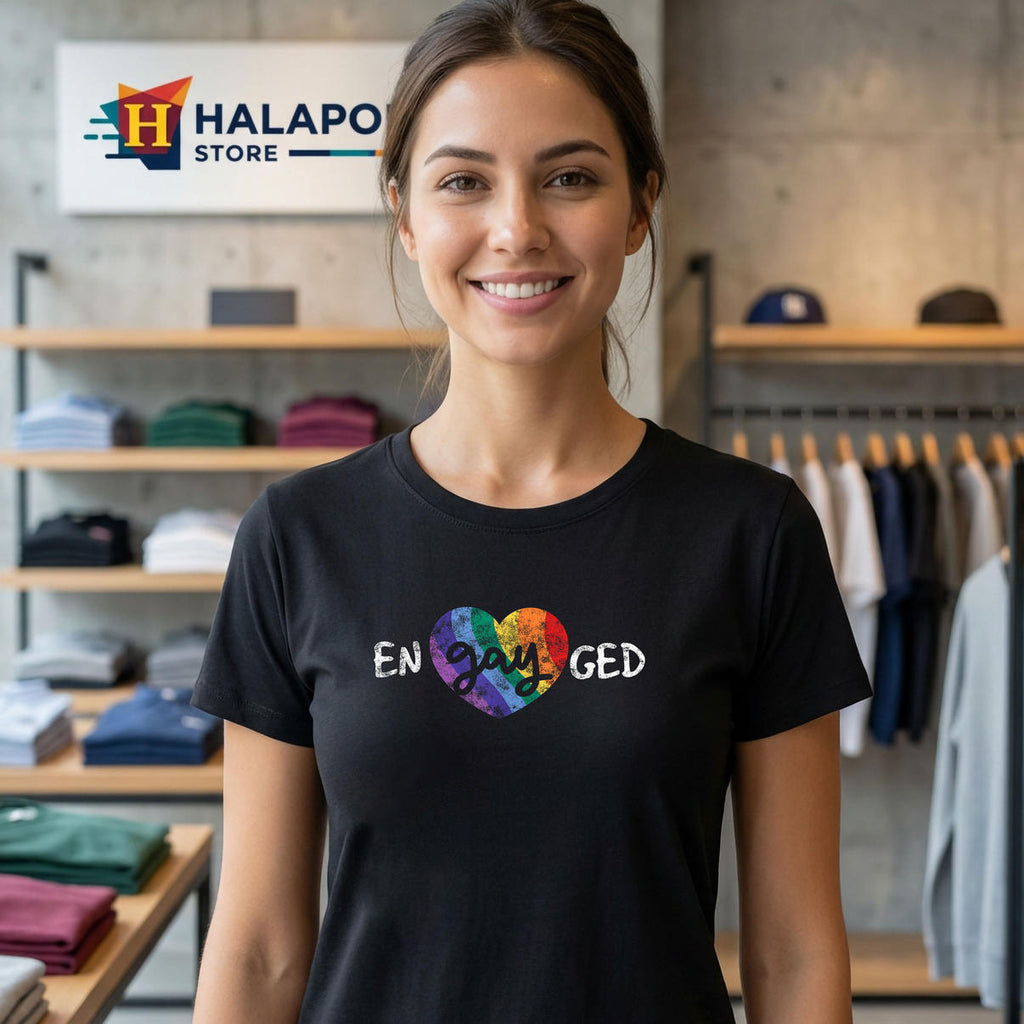 Engayged Wedding Bachelor Party Engagement Shirt 2026 LGBT Gay Pride Apparel