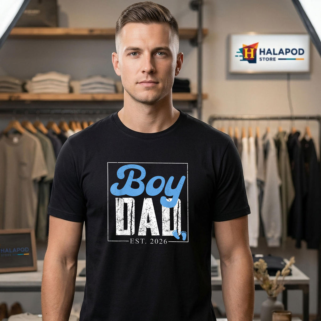 Expecting Dad Of Boy Son To Be Shirt 2026 Est Fathers Day Men Fan Apparel Gear