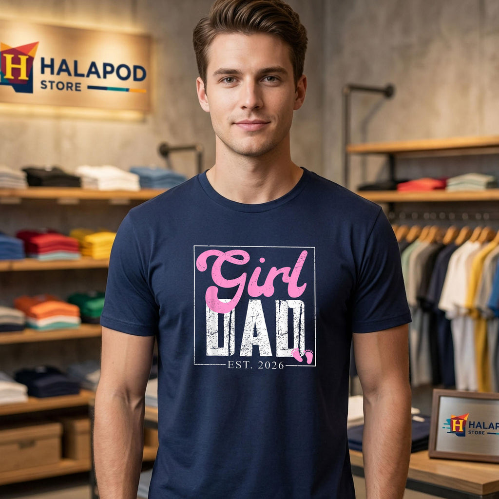 Expecting Dad Of Girl Daughter Shirt 2026 Est Fathers Day Men Fan Apparel Gear