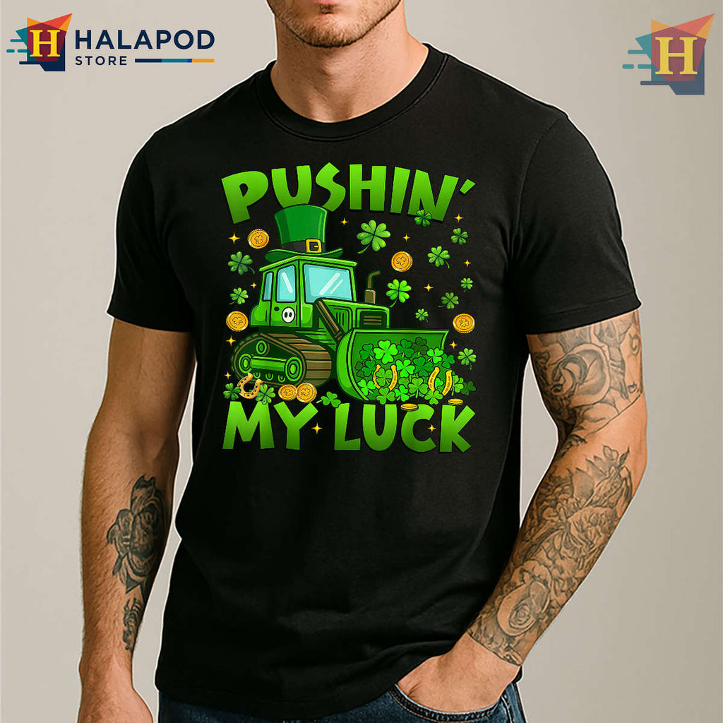 Farm Tractor Luck Tee St Patrick's Day T Shirts Boys Toddler Fun