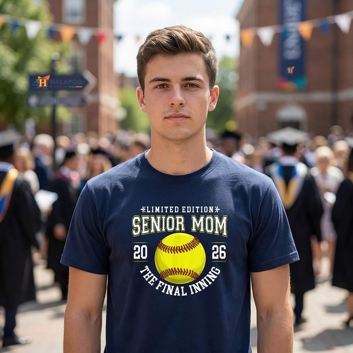 Final Inning Softball Mom 2026 T-Shirt Senior Graduation Graphic Design For Men