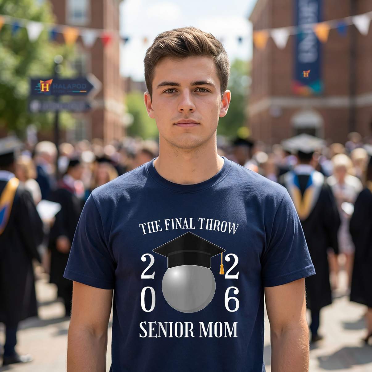 Final Throw Senior Track Mom Tee Shirt Class Of 2026 Graduation Graphic For Womens