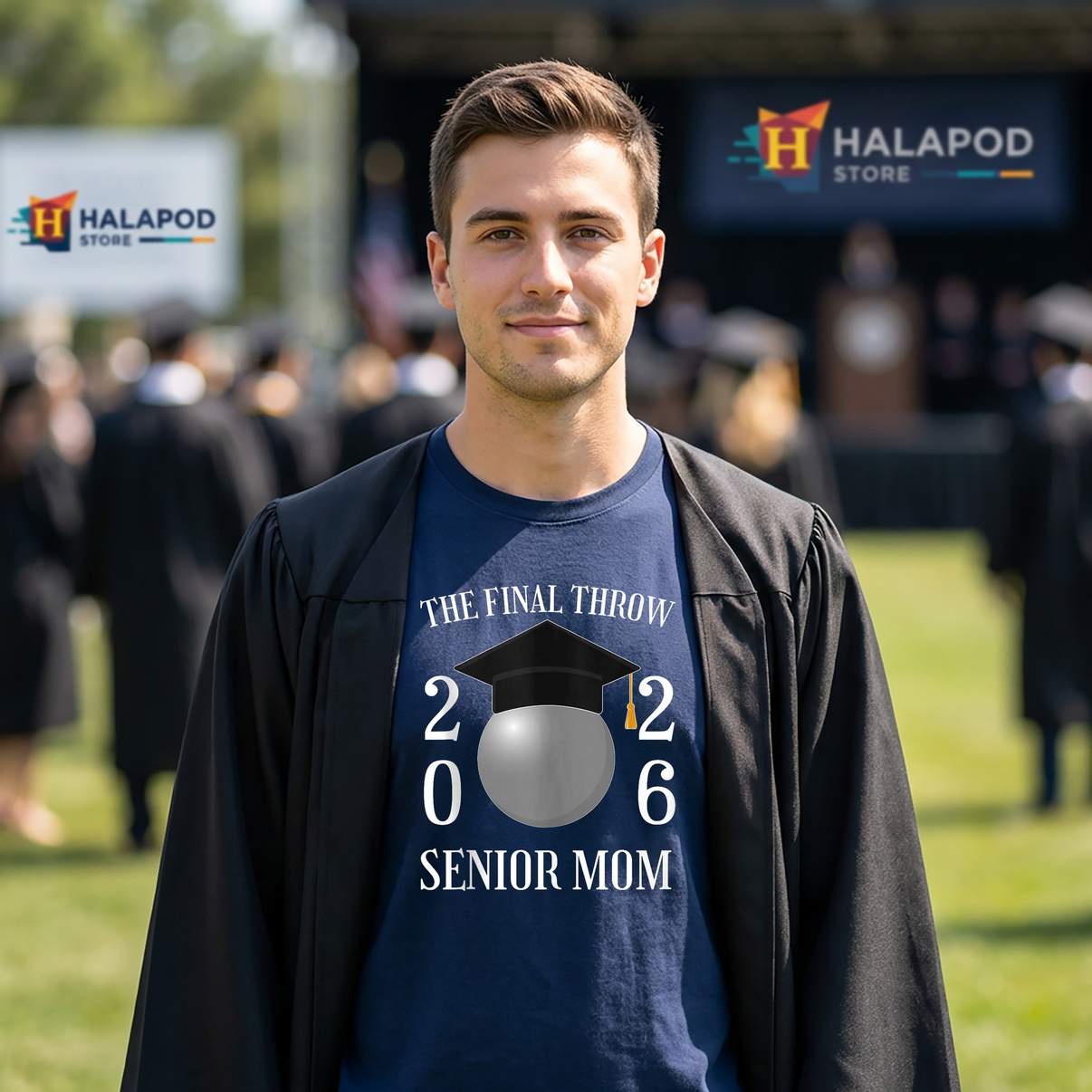 Final Throw Senior Track Mom TShirt Class Of 2026 Graduation Graphic For Womens