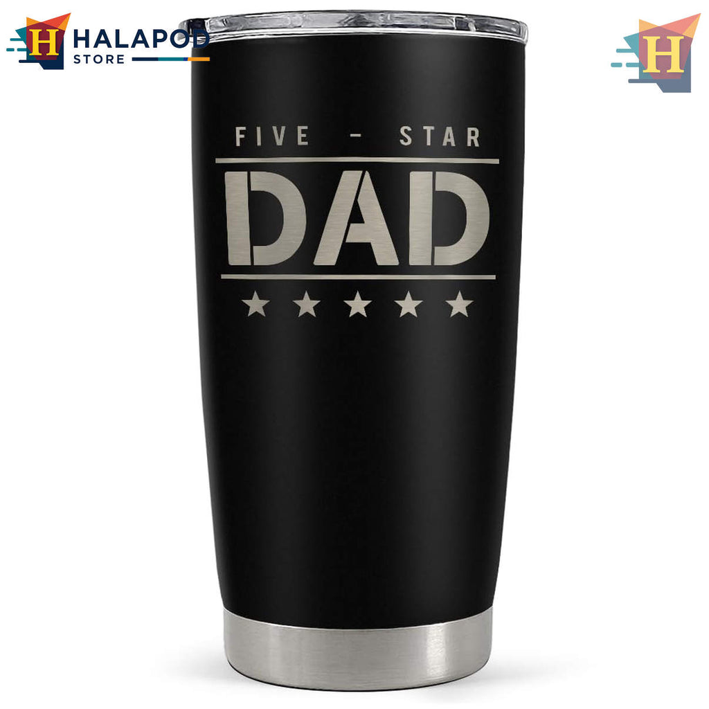 Five Star Dad Travel Tumbler 2026 Office Fathers Day Birthday Gift For Men