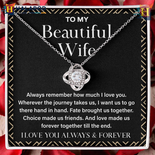 Forever Together Gift For To My Wife Valentine's Card Message Hand In Hand Till The End