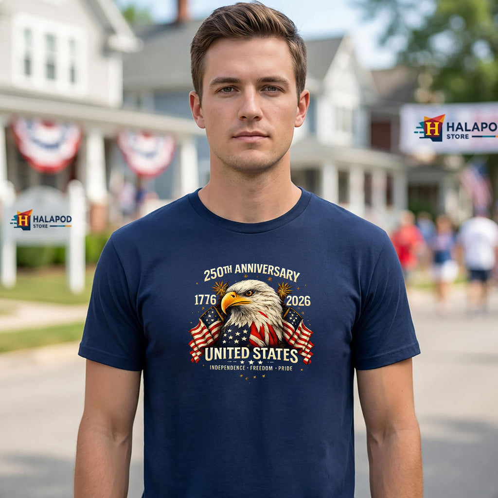 Fourth Of July American 250th Shirt 2026 Anniversary 1776 Patriotic Apparel
