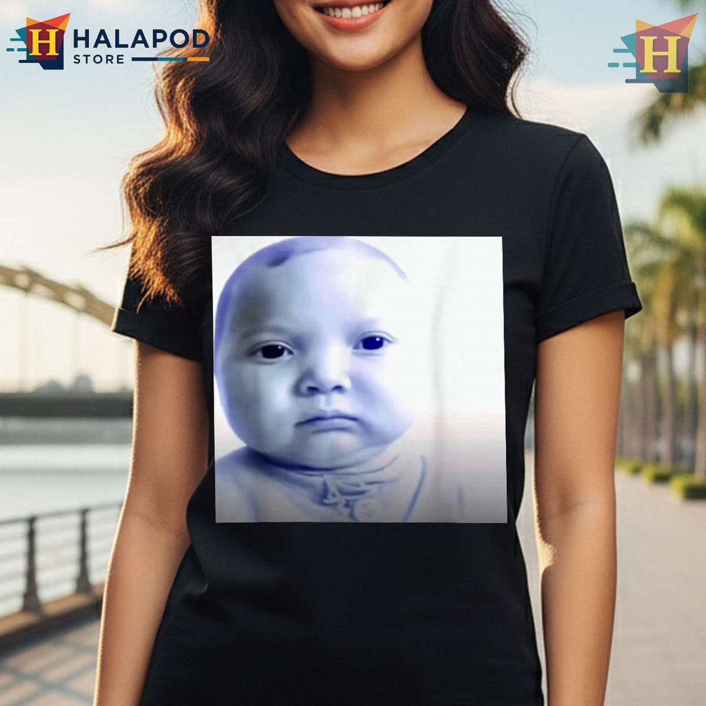 Funny AI Baby Meme Shirt Gen Z Viral Humor Graphic Tee