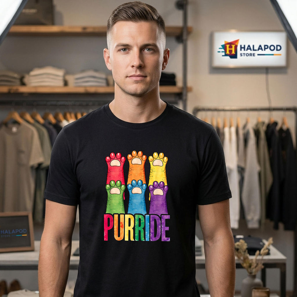 Funny Ally Cat Gay Rainbow LGBT Shirt 2026 Pride Month Men Women Kids Apparel