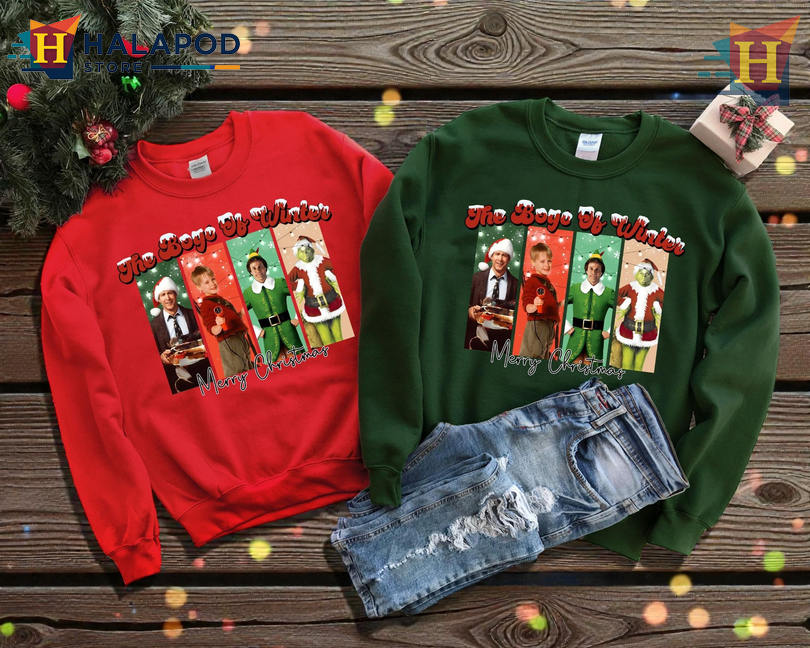 Funny Christmas Shirt Family The Boys of Winter Movie Inspired Funny Xmas Tee