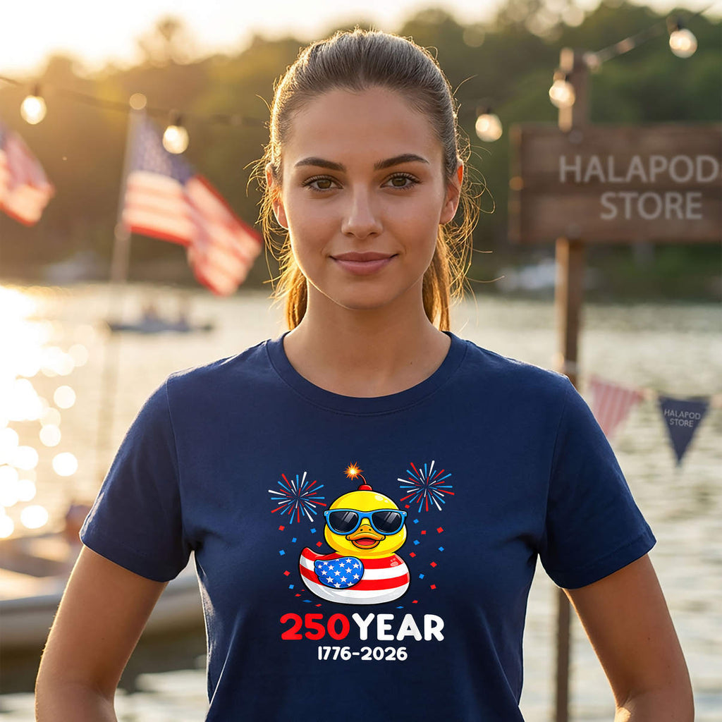 Funny Duck 250th Anniversary USA Shirt 250 Years American 4th July Graphic