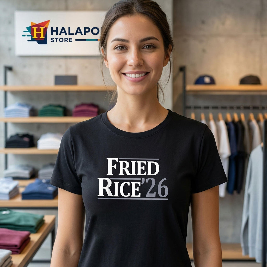Funny Fried Rice Meme Graphic Shirt 2026 Asian Food Lover Fan Apparel Gear