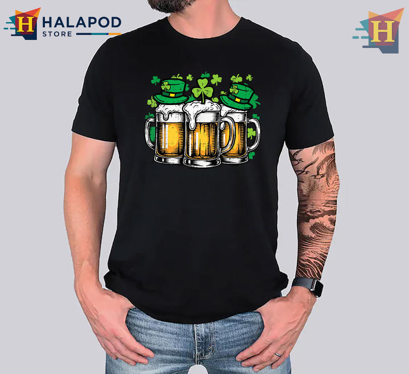 Funny Irish Pub Beers Graphic Cute St Patrick Day Shirts Party Ready