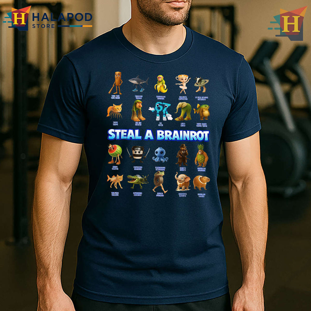 Funny Italian Brainrot Meme Shirt Steal A Brainrot Gift For Kids Boys Girls