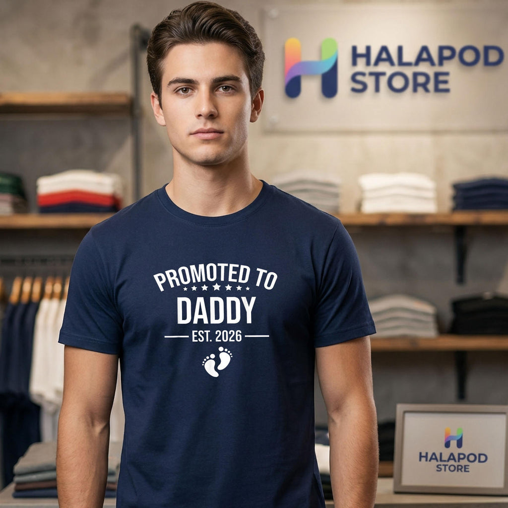 Funny New First Time Dad Est Shirt 2026 Fathers Day Humor Family Fan Apparel