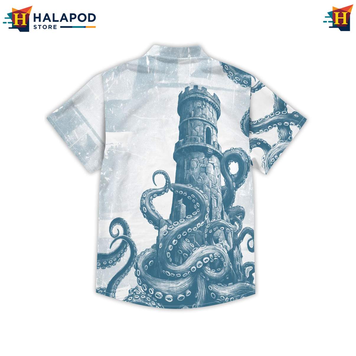 Funny Octopus Mens Retro Tropical Shirt Graphic Aloha Summer Party Shirts