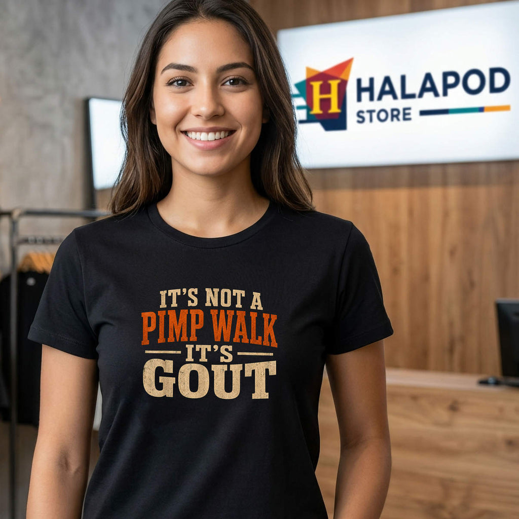 Funny Old Man Gout Humor Shirt 2026 Its Not A Pimp Walk Medical Fan Apparel