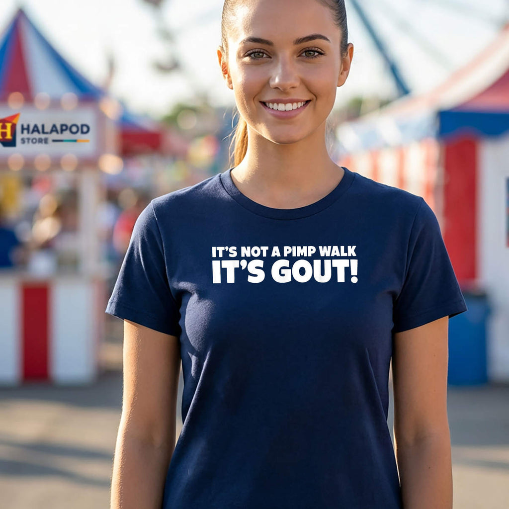 Funny Old Man Gout Shirt Its Not A Pimp Walk Medical Humor Graphic For Men