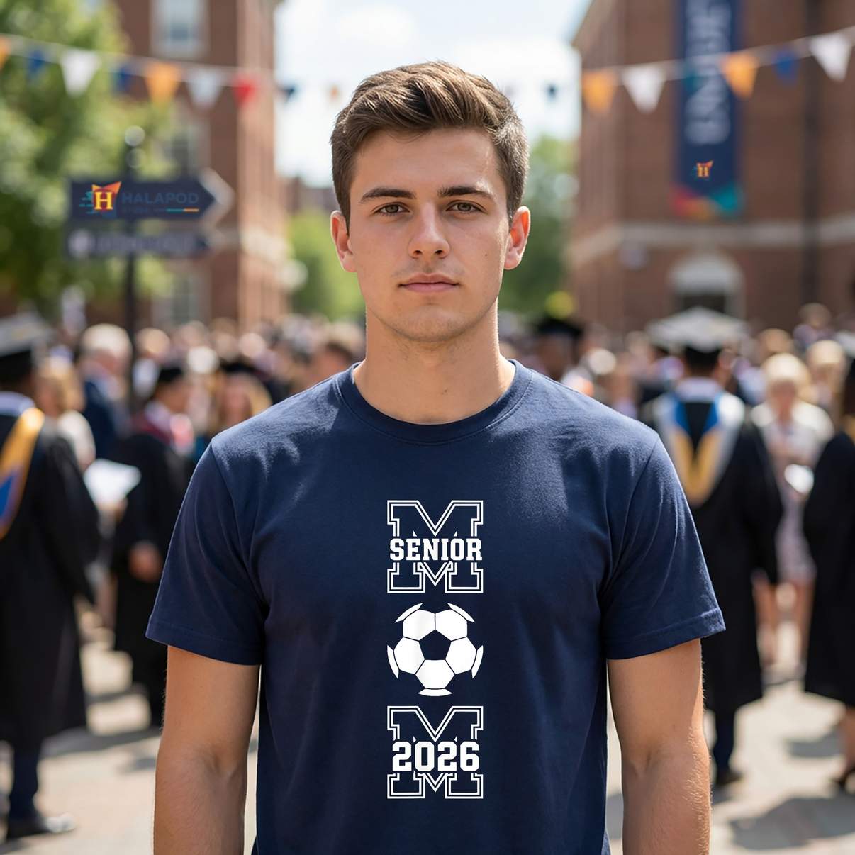Funny Soccer Mom Senior 2026 Tee Shirt Class Of Graduation Graphic Design For Mens