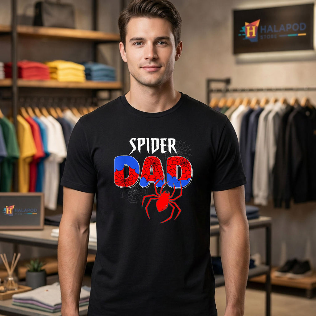 Funny Spiders Fathers Day Shirt 2026 Dad Matching Family Birthday Apparel Gift
