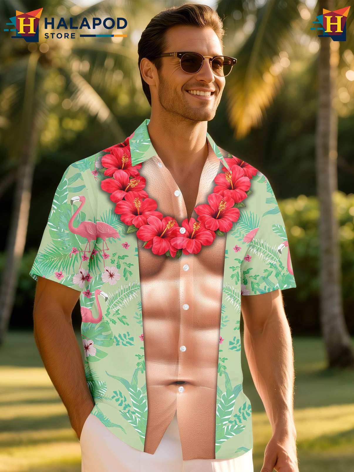 Funny Summer Beach Shirt Mens Hawaiian Novelty Crazy Graphic Button Down Top