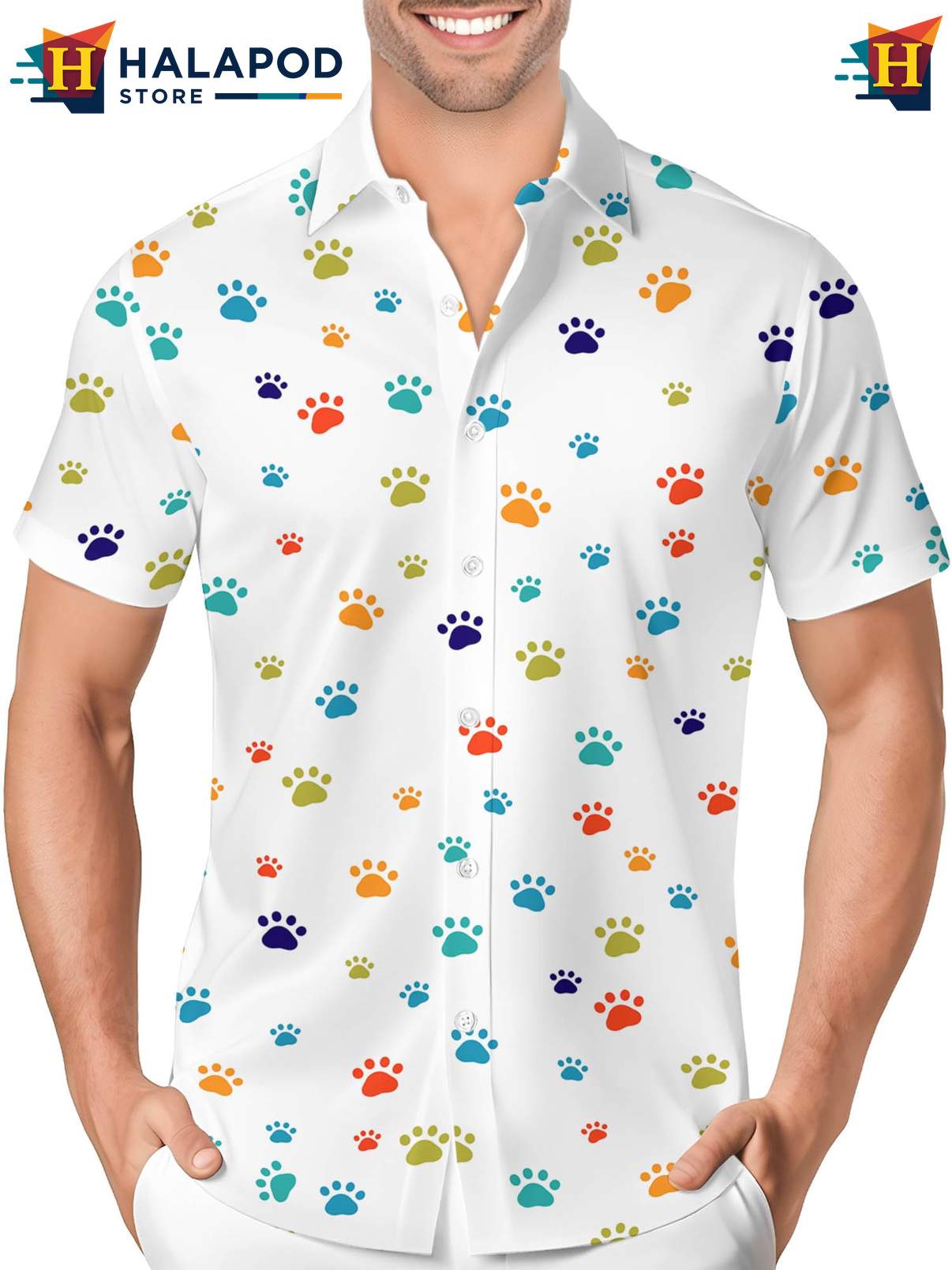 Funny Tropical Shirt Mens Novelty Crazy Graphic Button Down Summer Beachwear