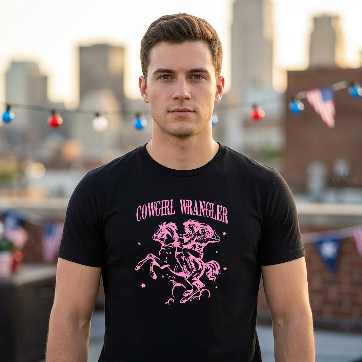 Gay Cowgirl Wrangler Shirt Western Subtle Lesbian Sapphic Queer Graphic Women