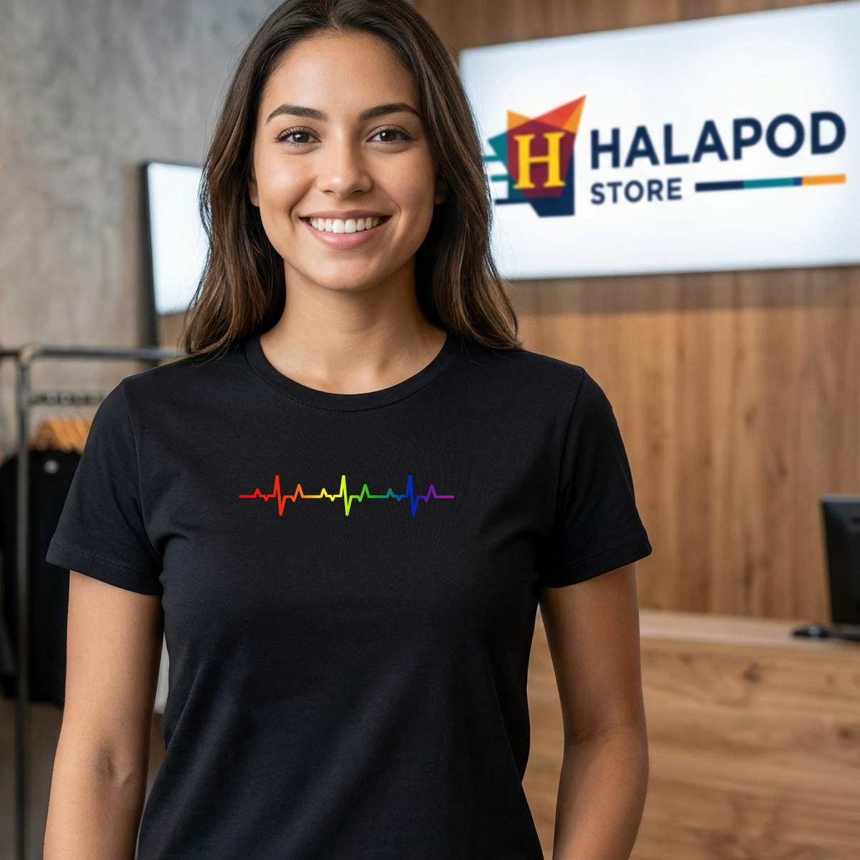 Gay Heartbeat Pride T-Shirt Rainbow Flag LGBTQ Funny Meme Graphic Design For Men