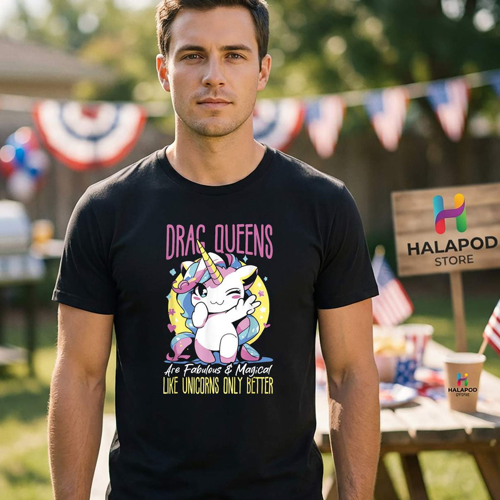Gay LGBTQ Drag Queen Shirt Necessities Merchandise Funny Meme Graphic For Mens
