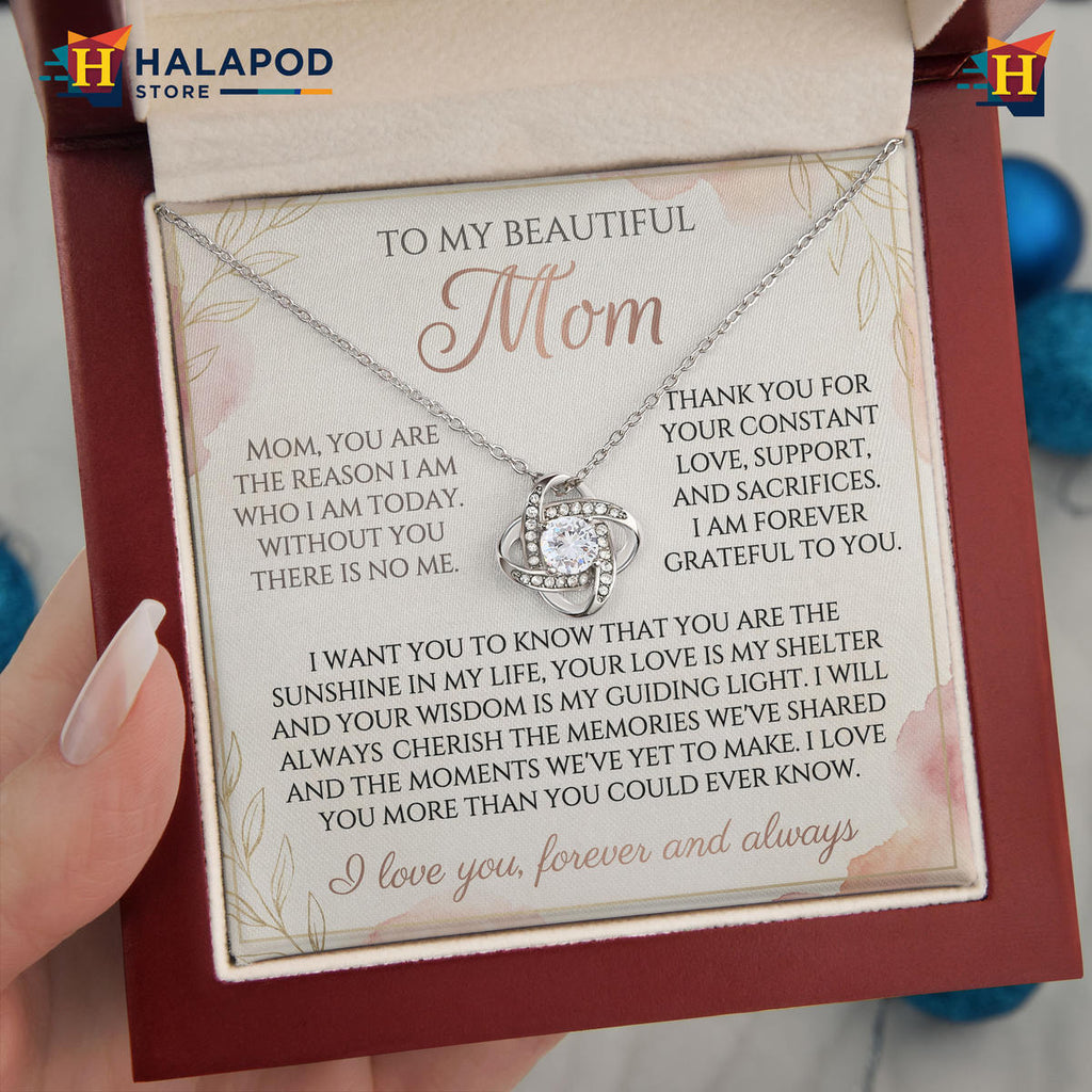 Guiding Light Message Card Necklace - Mothers Day 2026 For Beautiful Mom