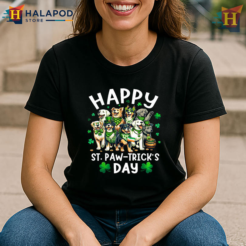 Happy Saint Patricks Day Puppy Lover Kids Design St Patricks Day Shirts Cute