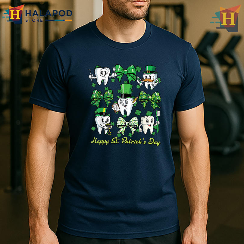 Happy St Patricks Day Dentist Tooth Graphic St Patricks Day T Shirts