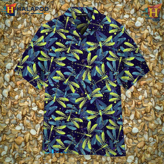Hawaiian Shirt Outfit with Dragonfly Summer Vibes for a Fresh Seasonal Look Hawaiian Shirt
