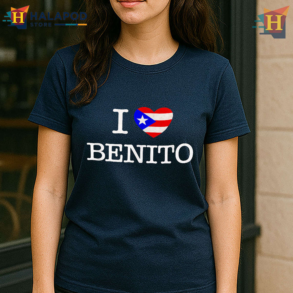 Heart Fan Graphic Tee I Love Benito Shirt Cute Supporter Gift Idea