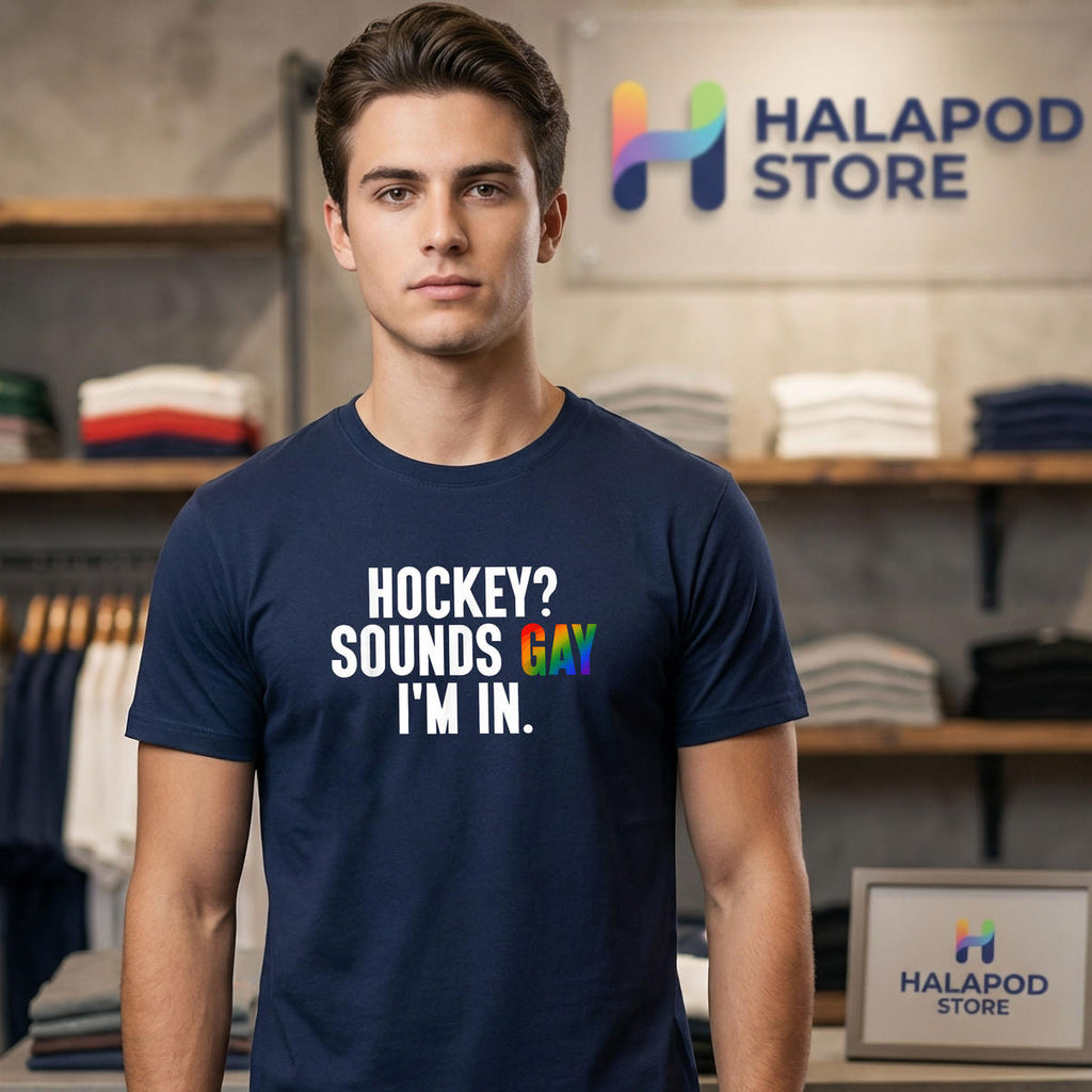 Hockey Sounds Gay Im In LGBTQ Flag Shirt 2026 Pride Month Support Fan Apparel