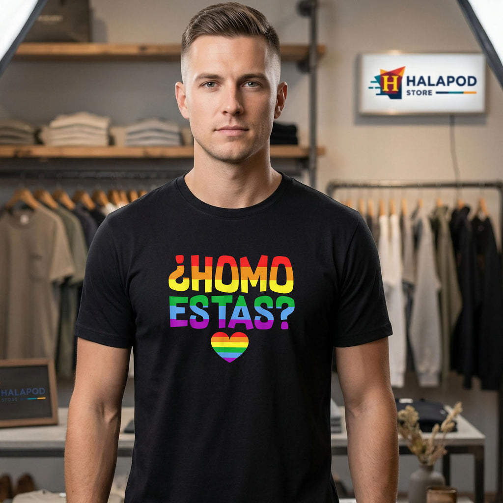 Homo Estas Spanish Mexican Ally LGBT Shirt 2026 Gay Pride Month Fan Apparel