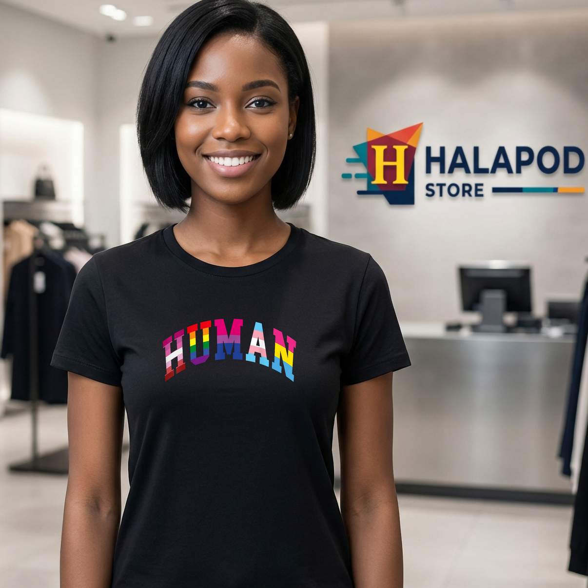 Human Pride Month LGBT Shirt Gay Rainbow Equality Trans Rights Graphic Women