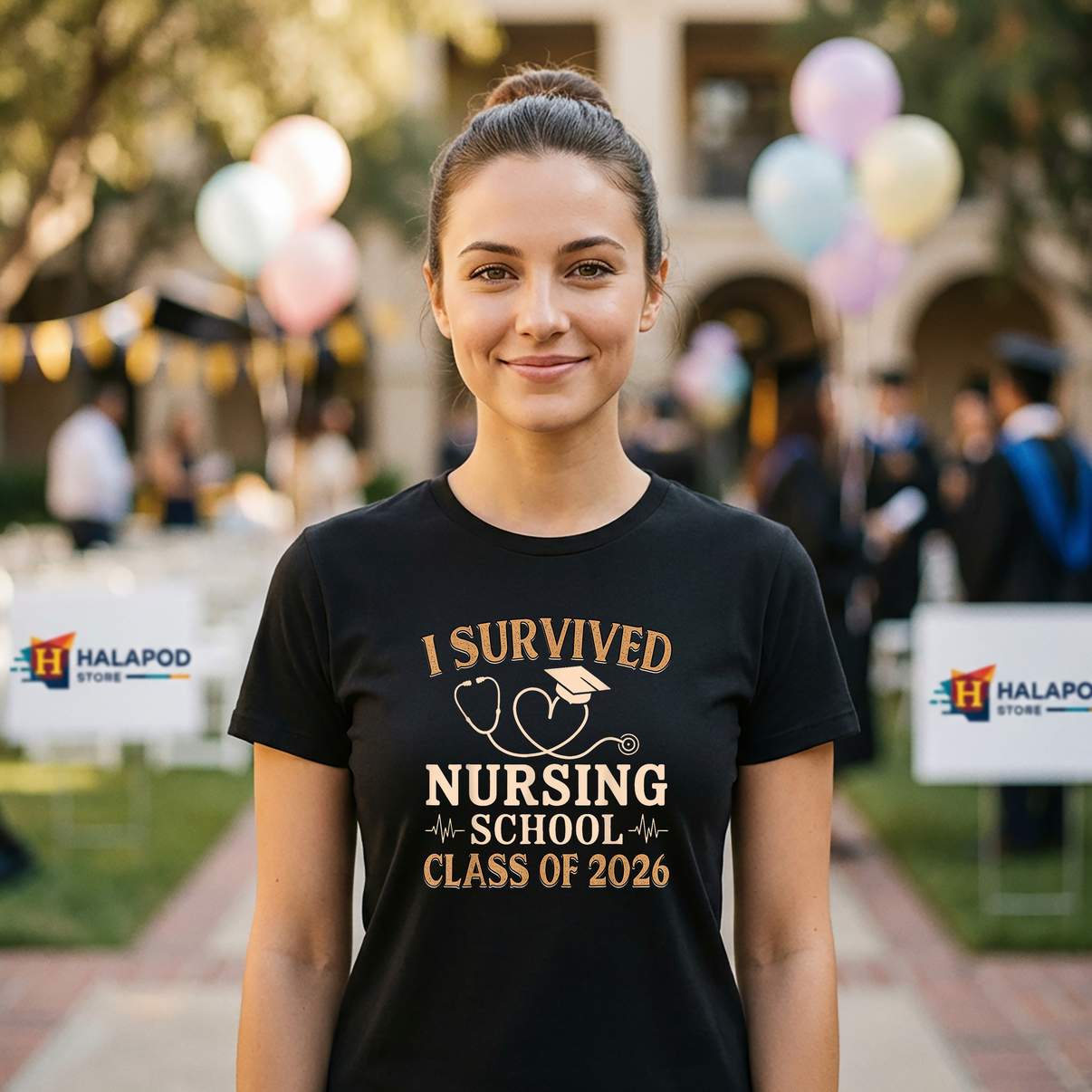 I Survived Nursing School TShirt Vintage Class Of 2026 Nurse Grad Graphic Mens
