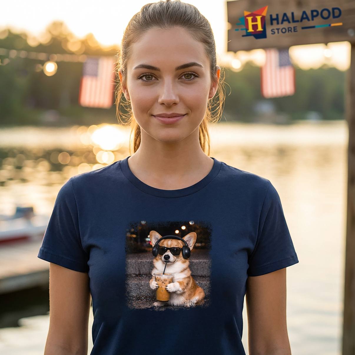 Iced Coffee Lover Corgi Fan TShirt Humor Funny Meme Graphic Apparel Mens