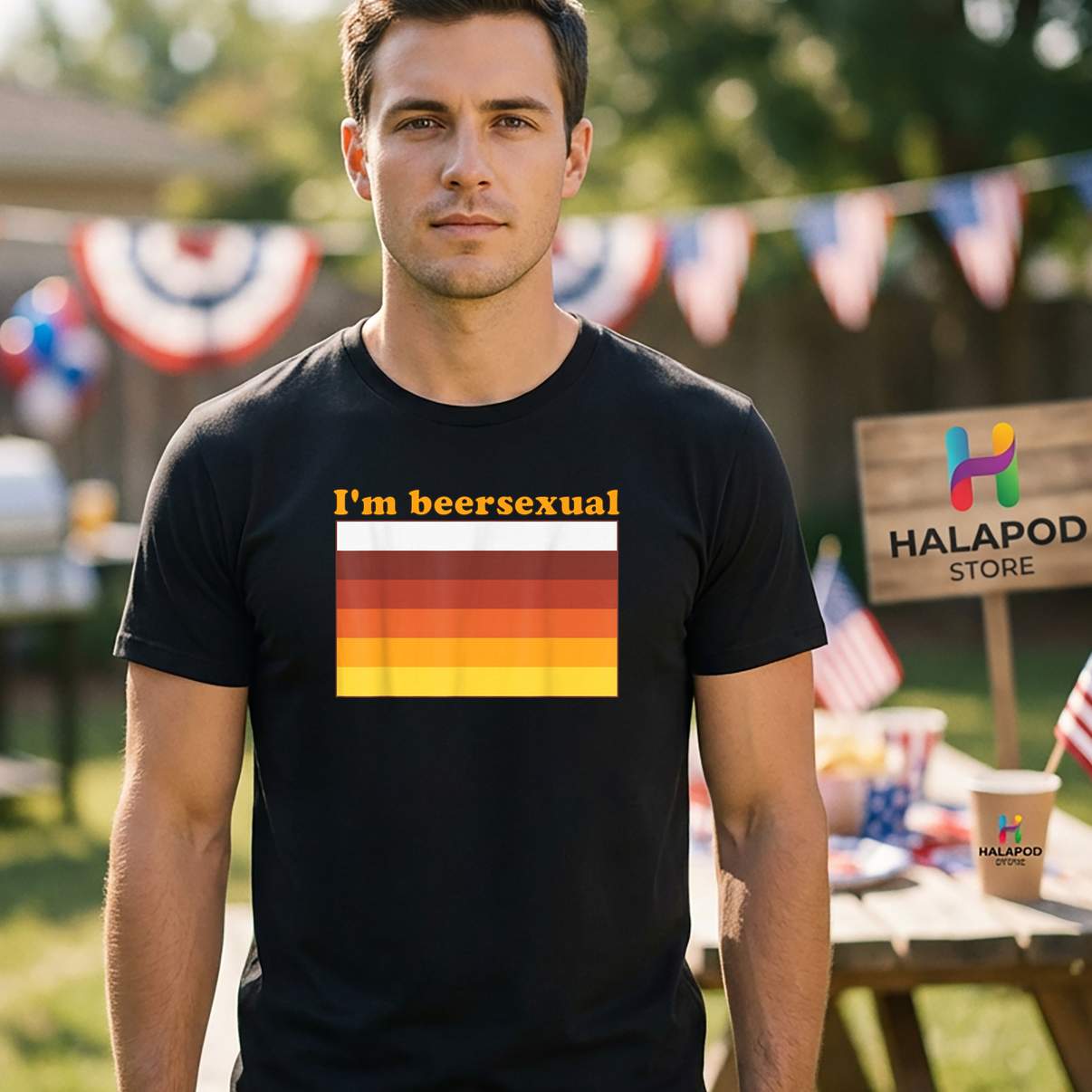 Im Beersexual Beer LGBT Shirt Drinking LGBTQ Pride Funny Graphic Design Mens