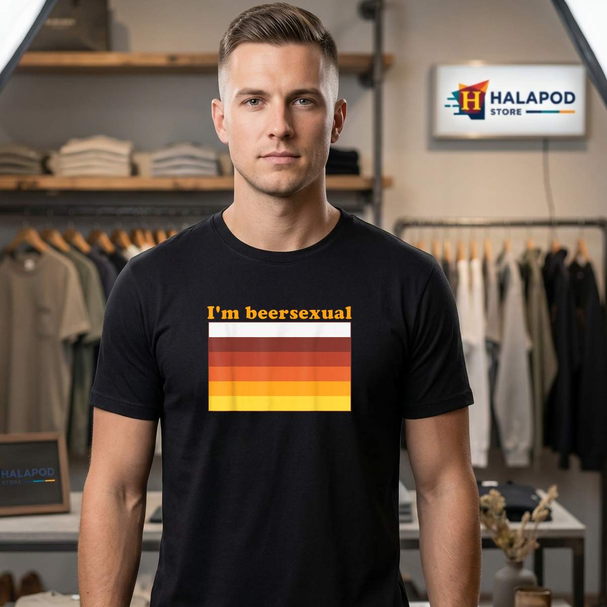 Im Beersexual Beer LGBT Tee Shirt Drinking LGBTQ Pride Funny Graphic Design Mens