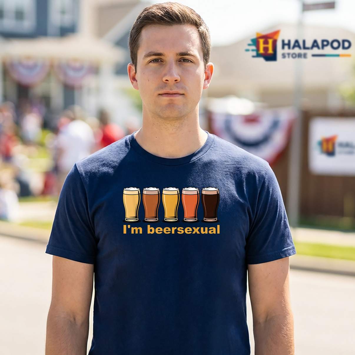 Im Beersexual Celebrate T-Shirt Diversity Funny LGBTQ Beer Drinking Graphic Men