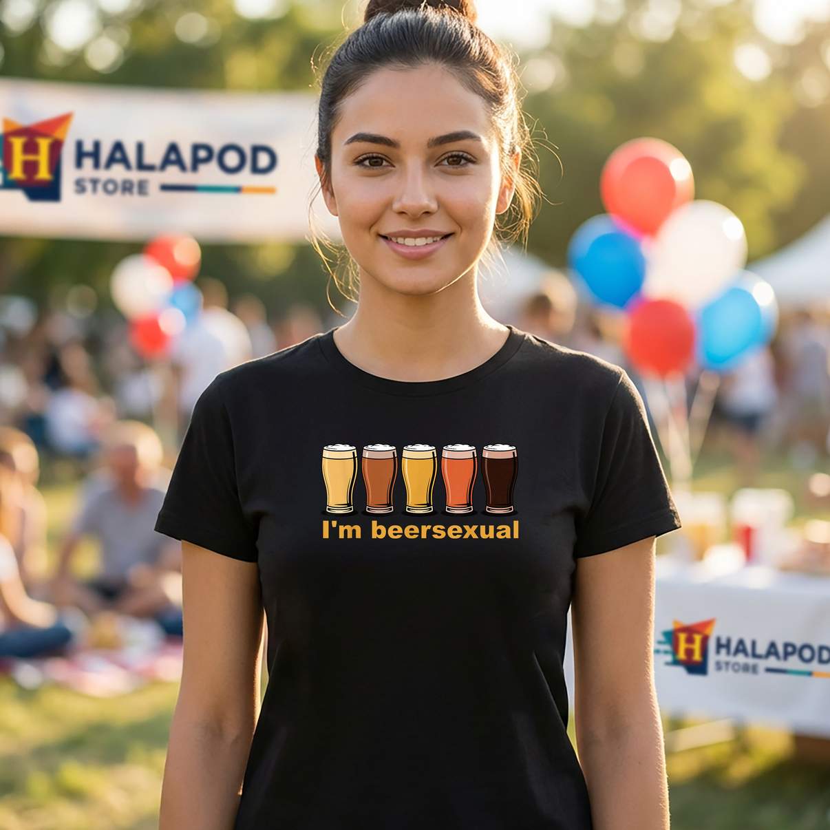 Im Beersexual Celebrate TShirt Diversity Funny LGBTQ Beer Drinking Graphic Men
