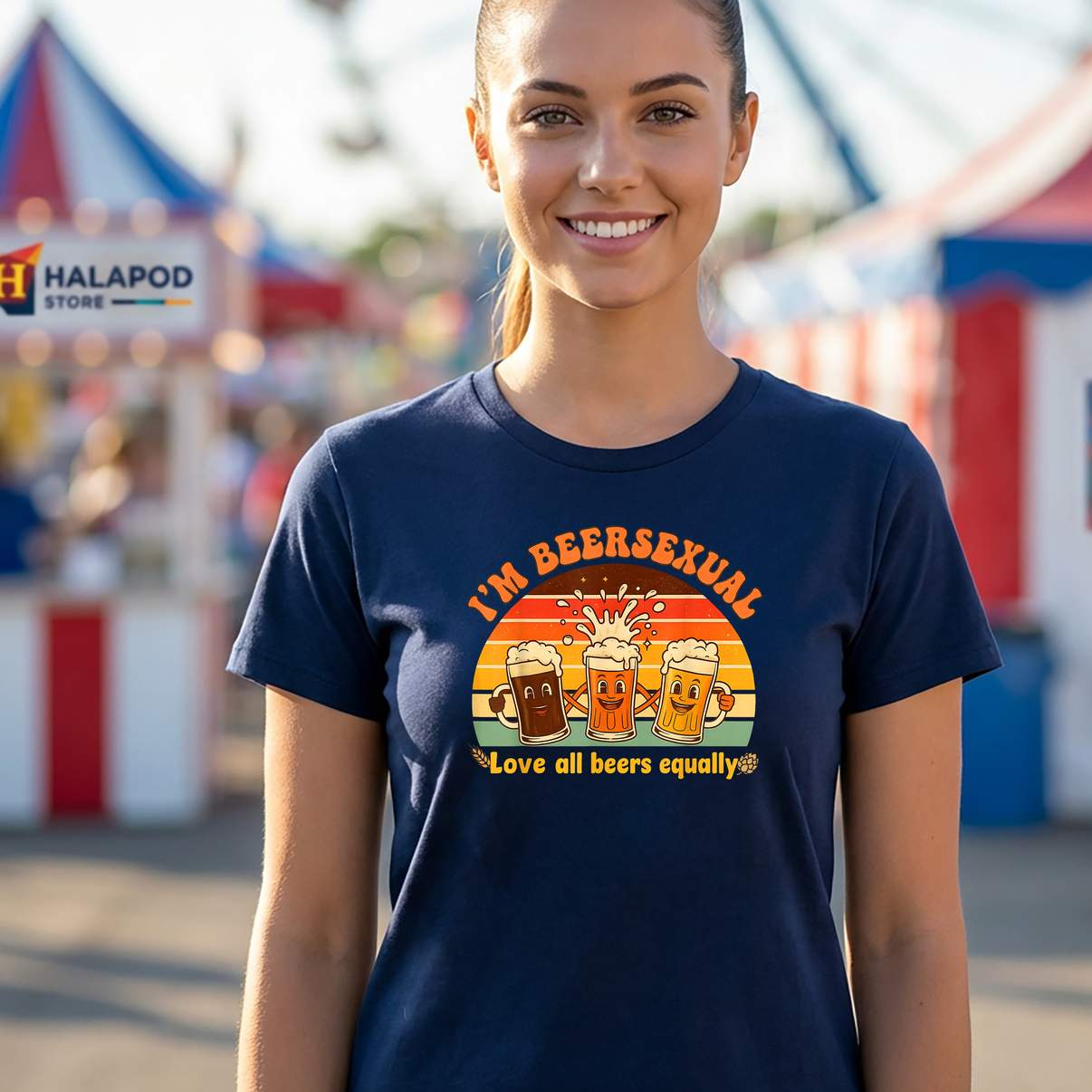 Im Beersexual Retro Funny Shirt Beer Lover Drinking LGBTQ Pride Graphic Mens