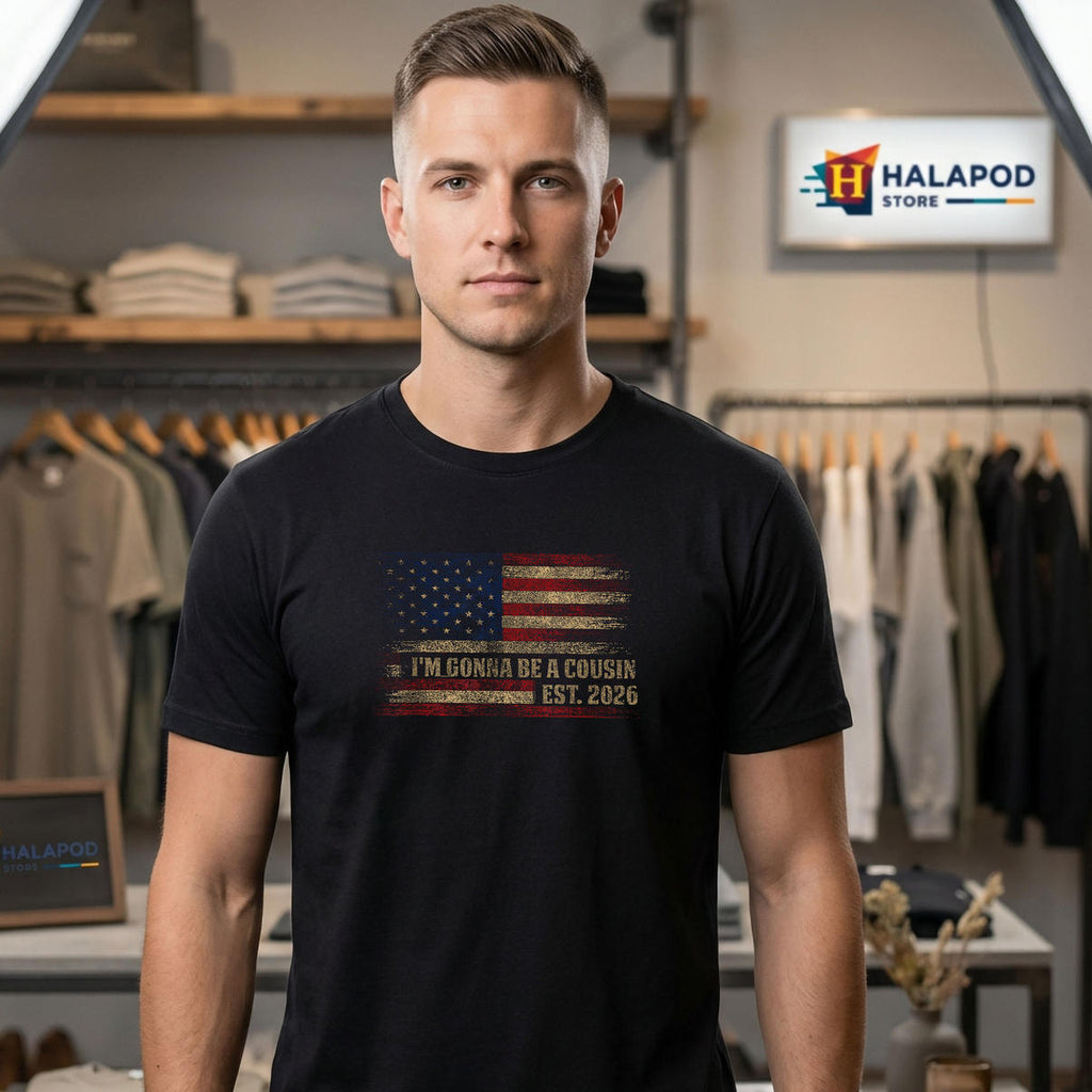 Im Gonna Be A Cousin USA Vintage Shirt 2026 Flag Fathers Day Family Fan Gear