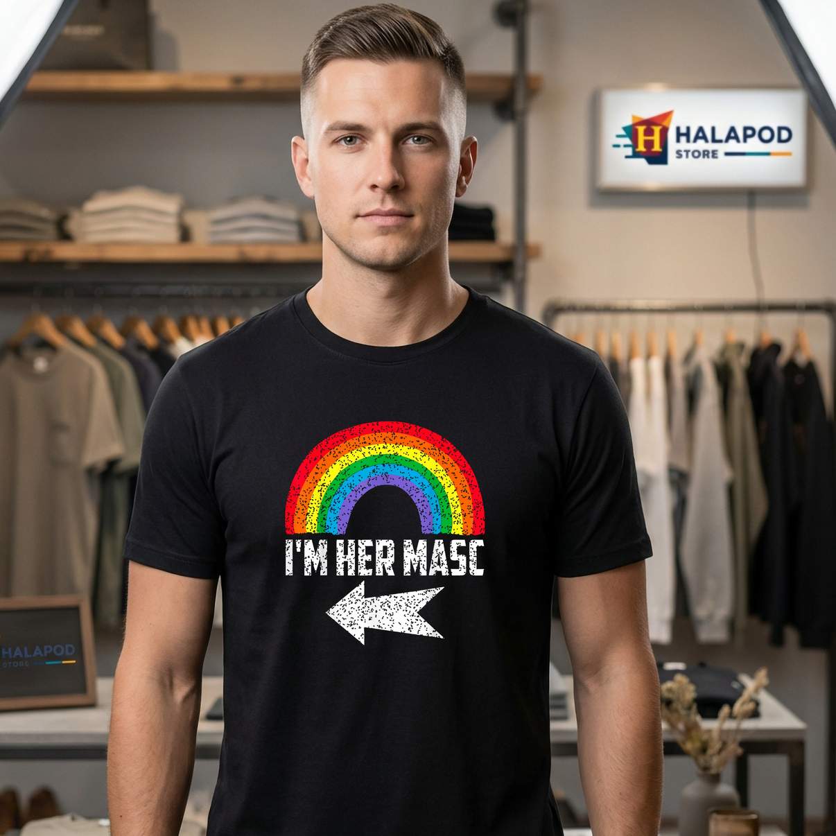 Im Her Masc Gay Pride LGBT Tee Shirt Pride LGBTQ Lesbians Meme Graphic Design Men